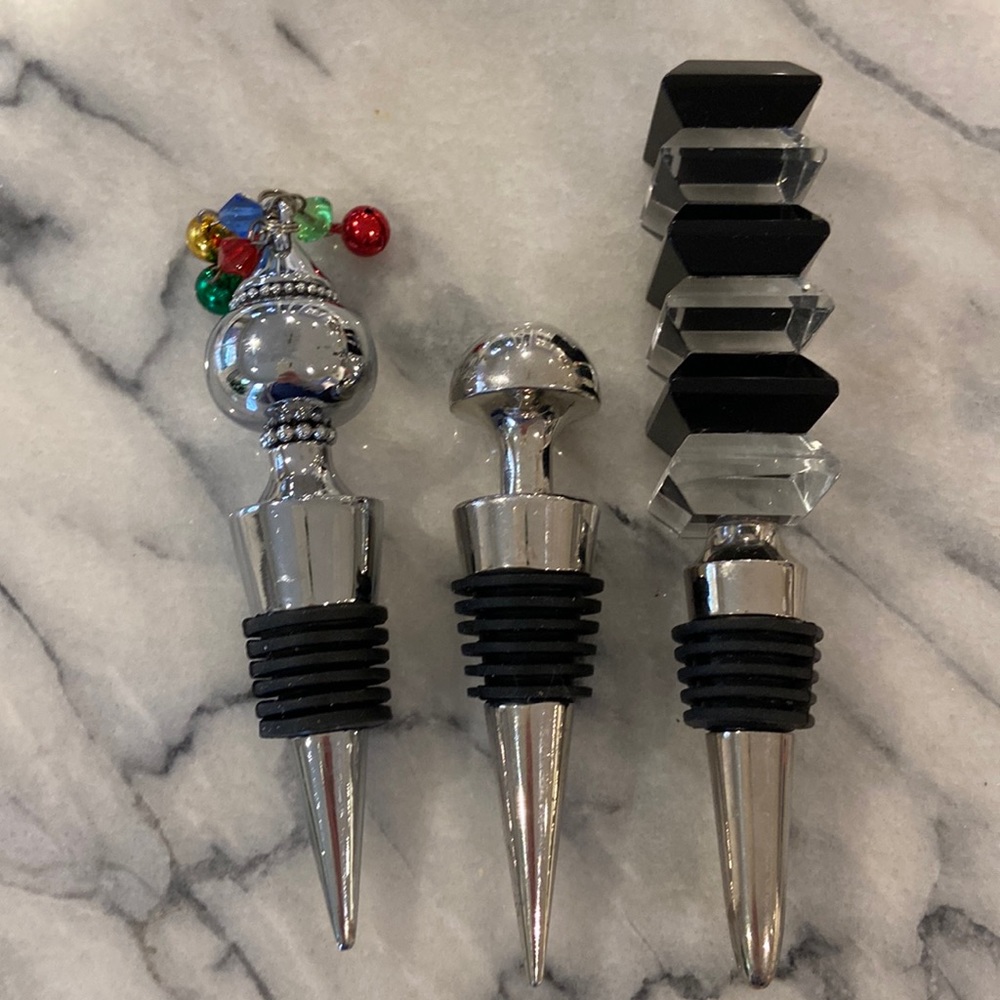 Trio of Fancy Wine Stoppers.
